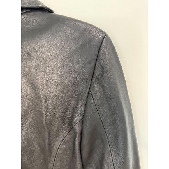 Vintage 90s Gian Mori Italian Genuine Leather Blazer, size large - Picture 10 of 14